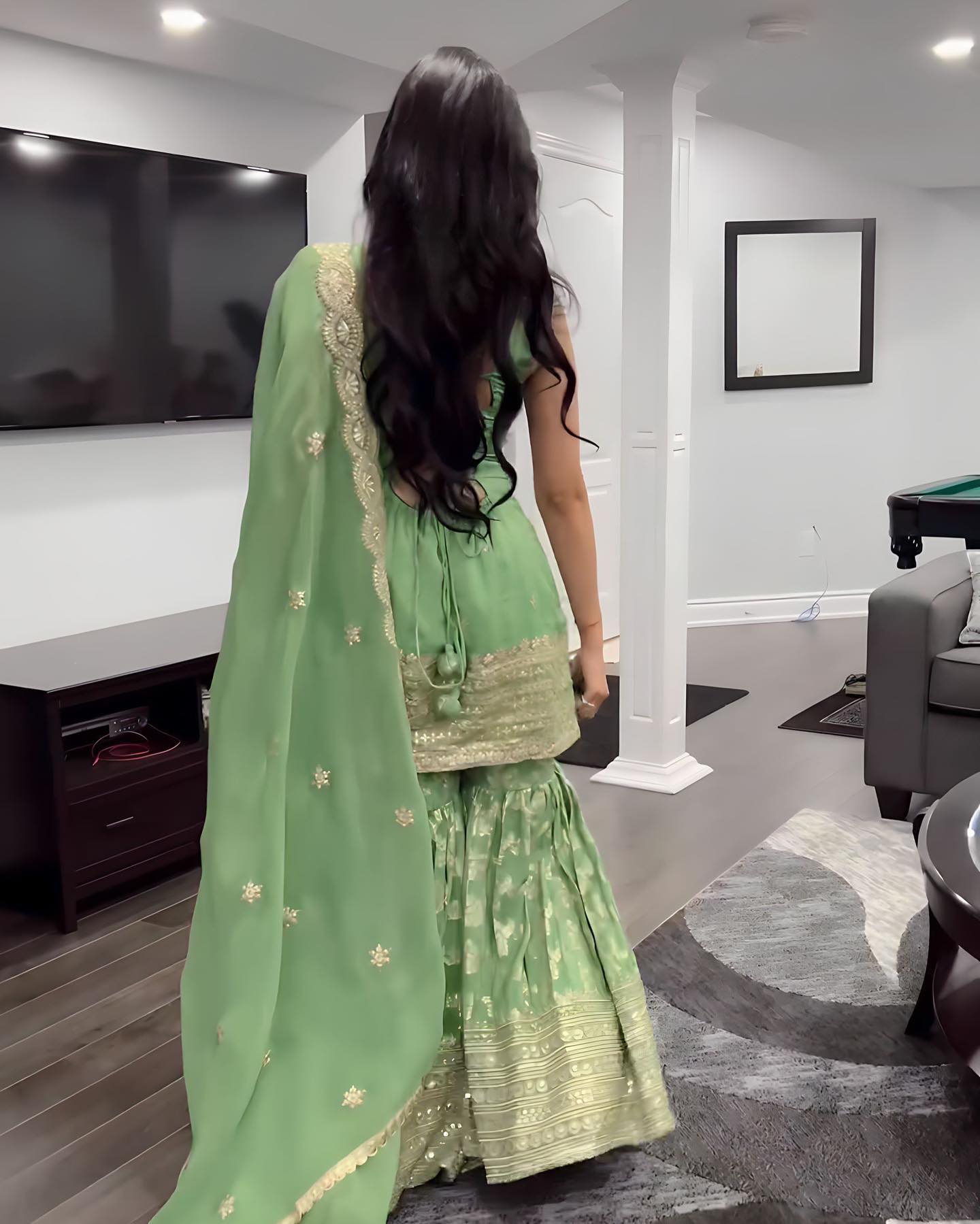 Sparkling Indian Sharara Suit for Women USA, Georgette Fully Stiched Sequin Embroidered Ethnic Readymade Wedding Wear, Indian Suit