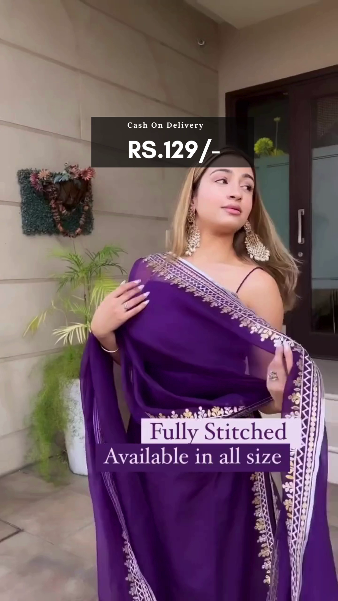 Fancy Georgette Kurti Plazzo Set for Women