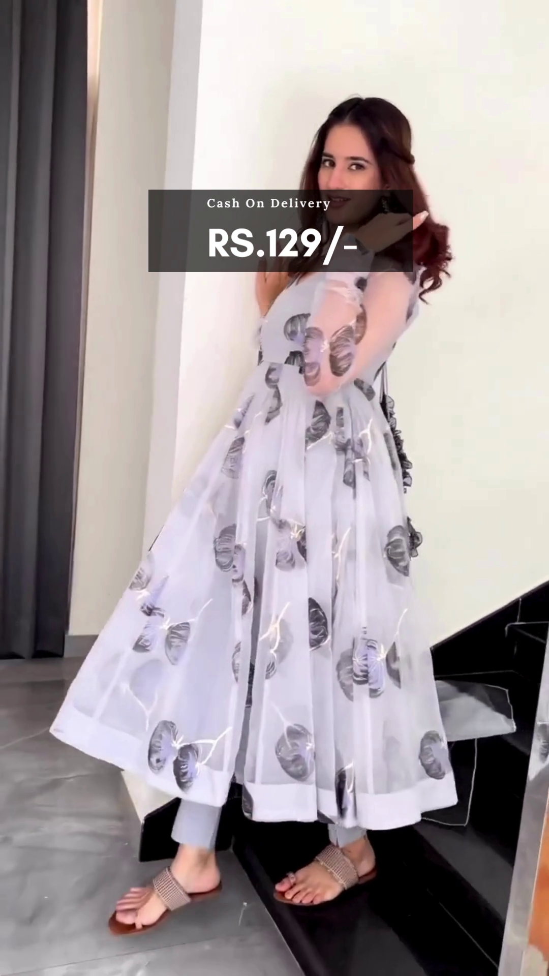 Adorable White Organza Suit For Women