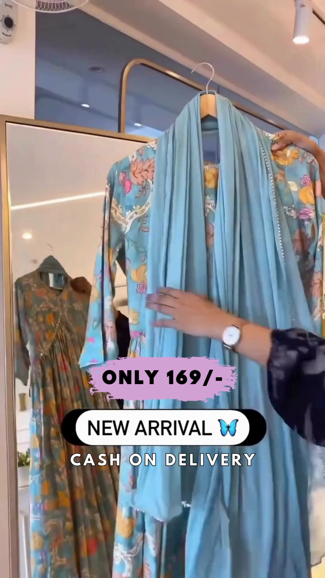 Designer Suit On Heavy Faux Georgette Fabric With Inner And Digital Print & Hand Work