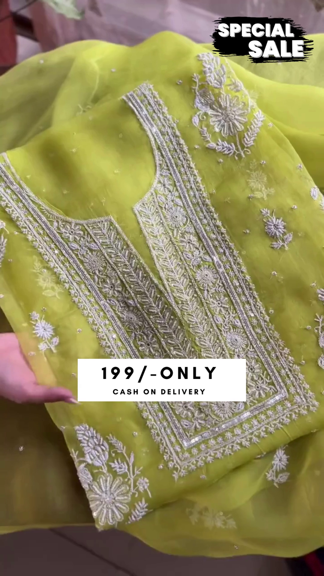 Designer Top and Pant Salwar Suit With Sequence Embroidery Work