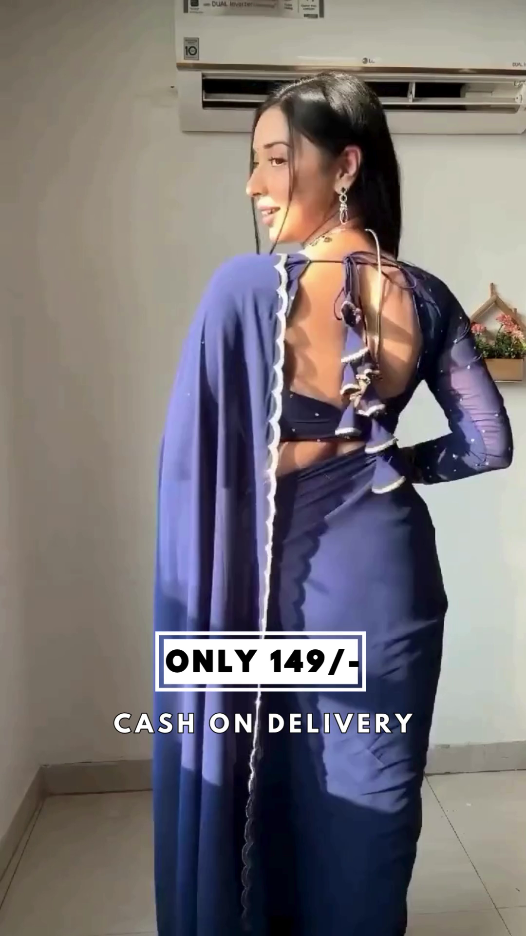 Women Georgette Pre-Stitched Saree
