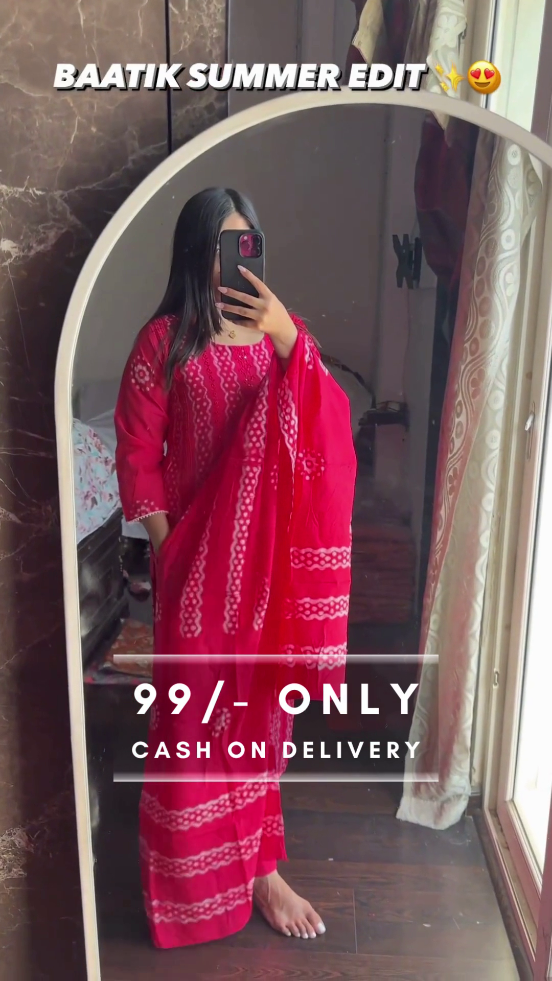 Women's Cotton Printed Straight Kurti Palazzo Pants Set