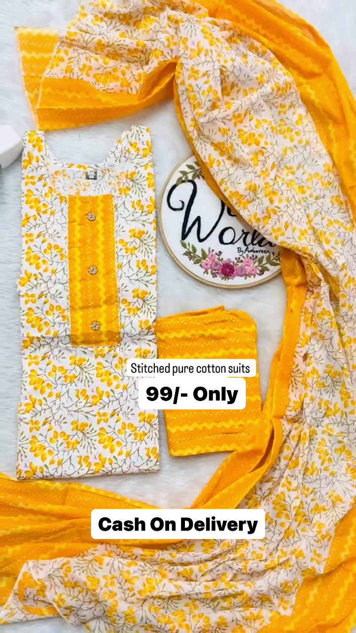 Cotton Salwar & Dress Material (Unstitched, Cotton Suits)