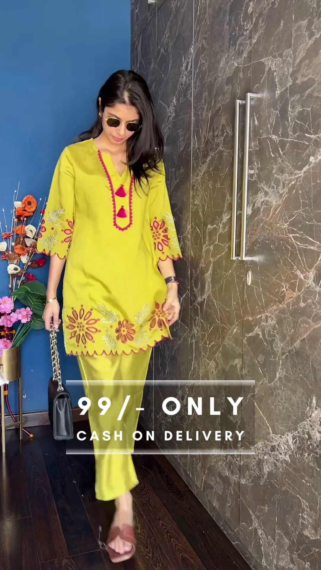 Hand Painted Linen Cotton Dress Material