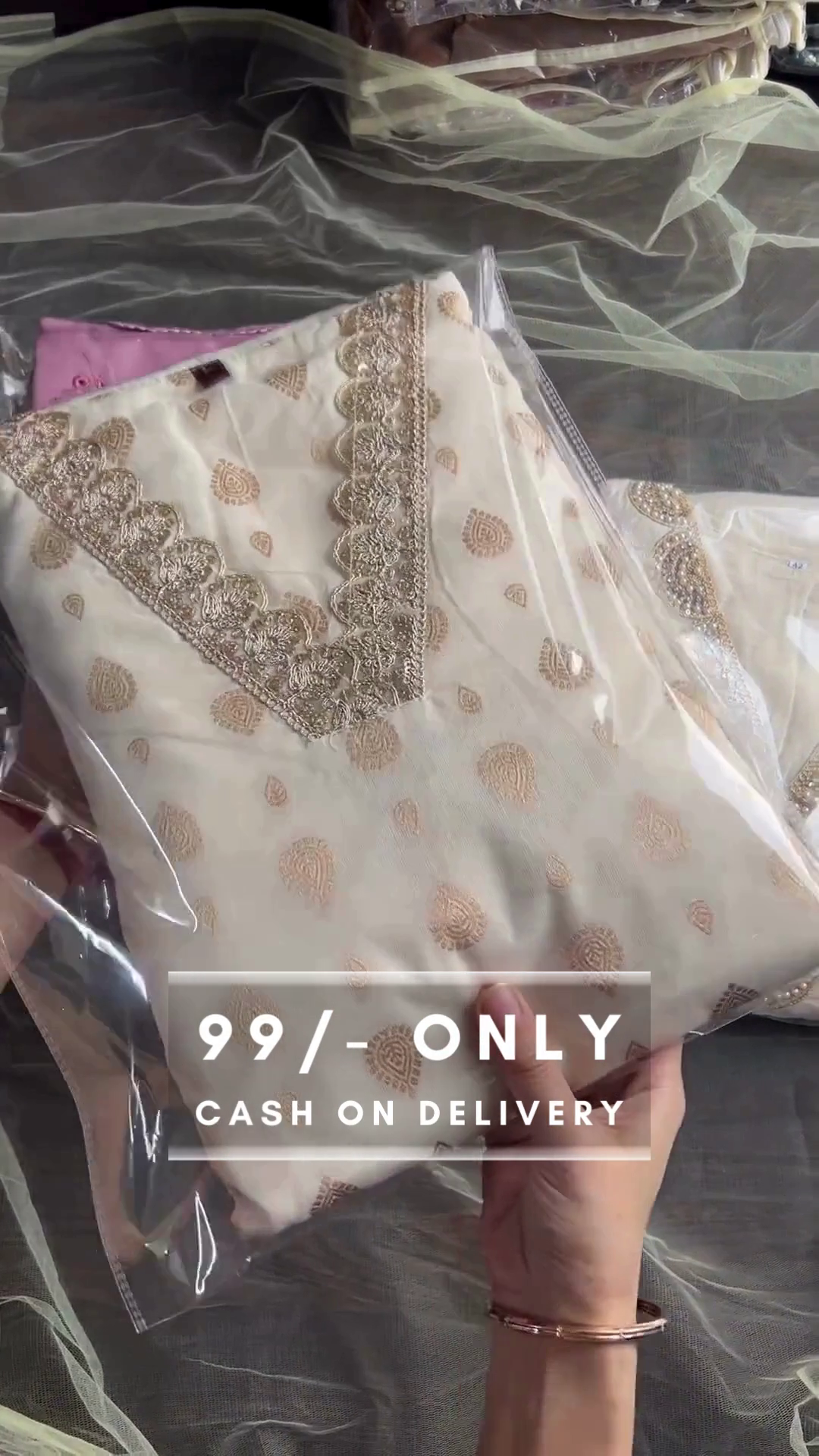 Unstitched Silk Blend Salwar Suit Material Embroidered