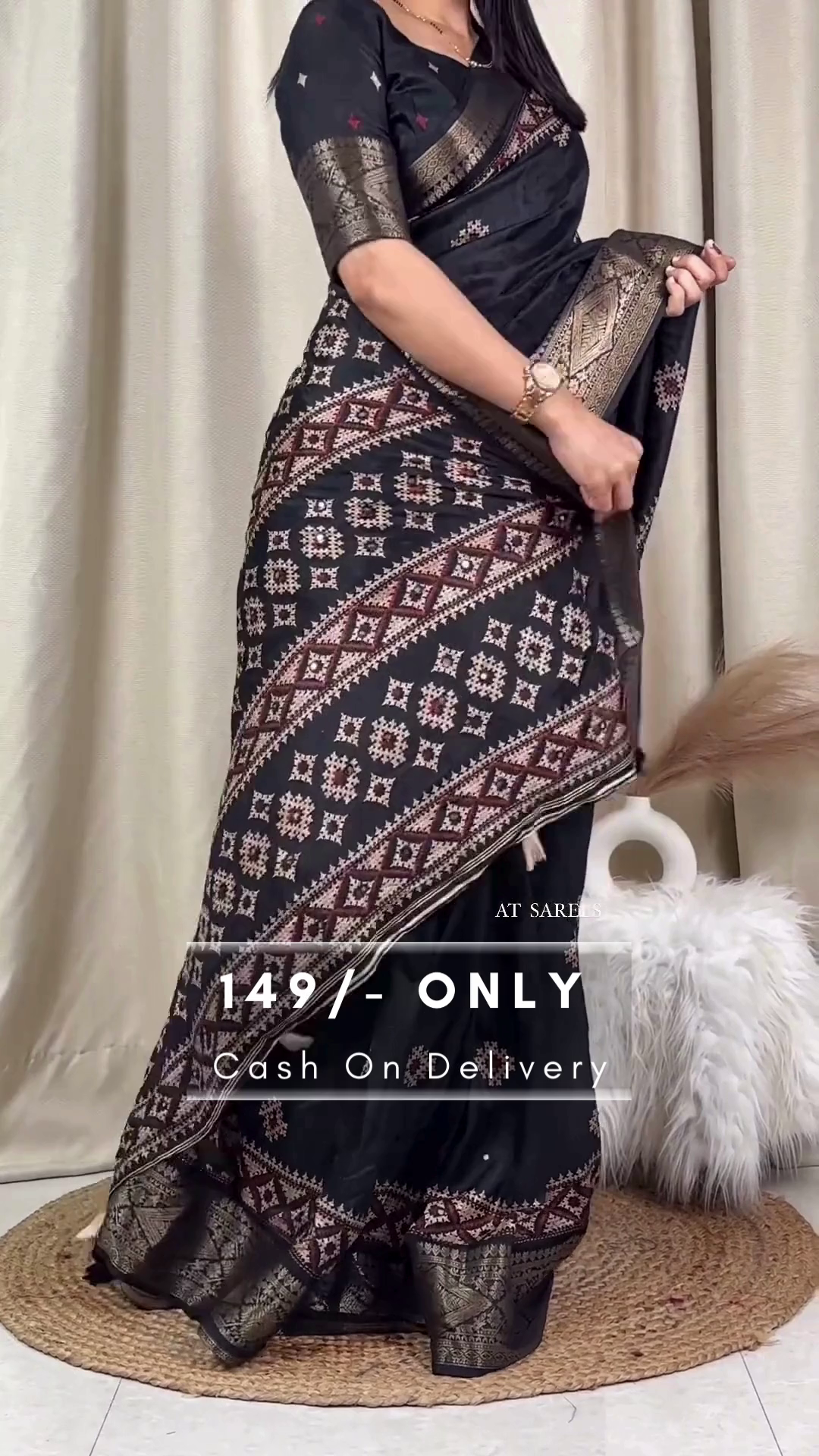 Beautiful Designer Party Wear Soft Cotton Silk Saree