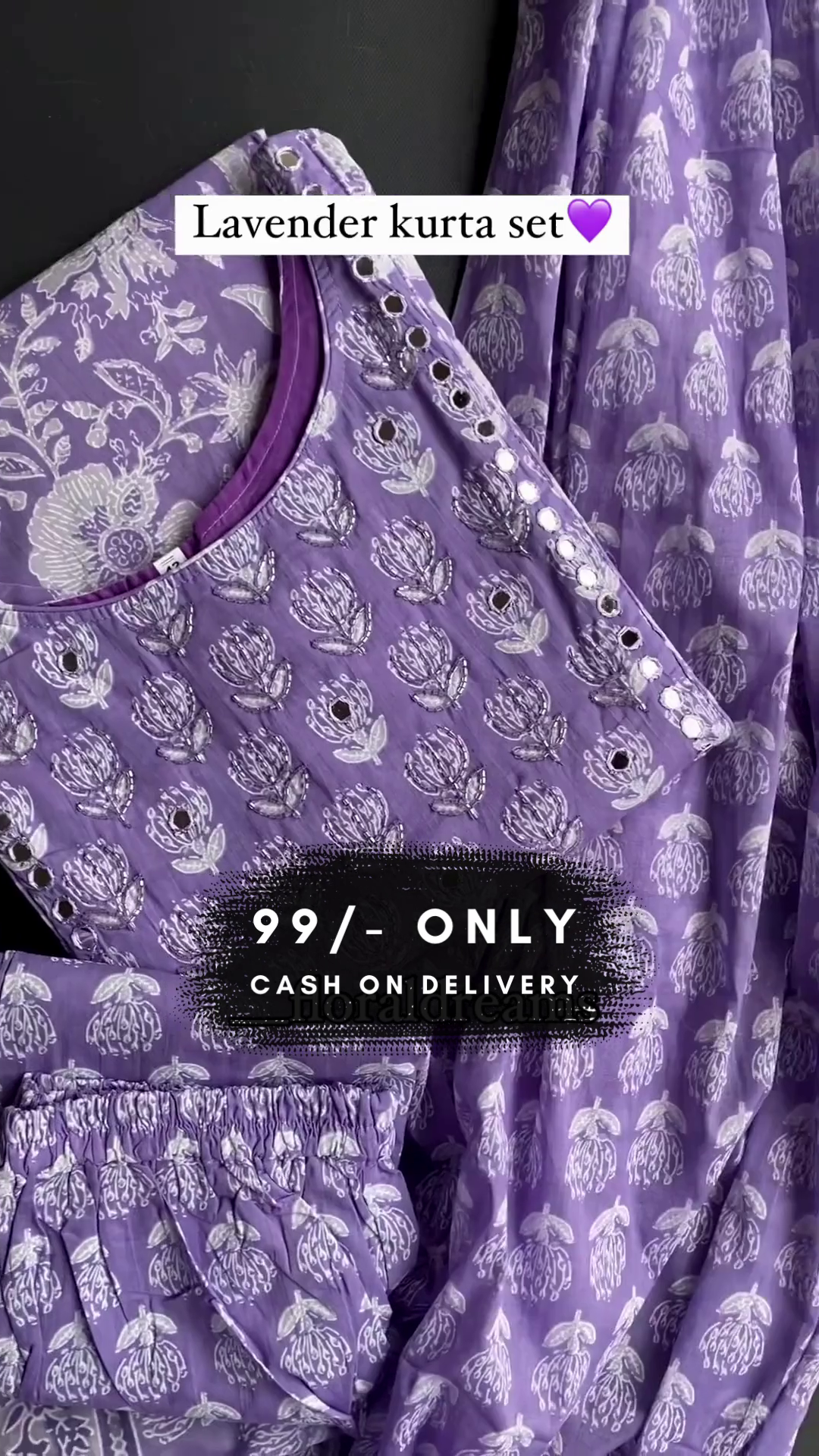 Women Cotton Blend Kurta Salwar Dupatta Set