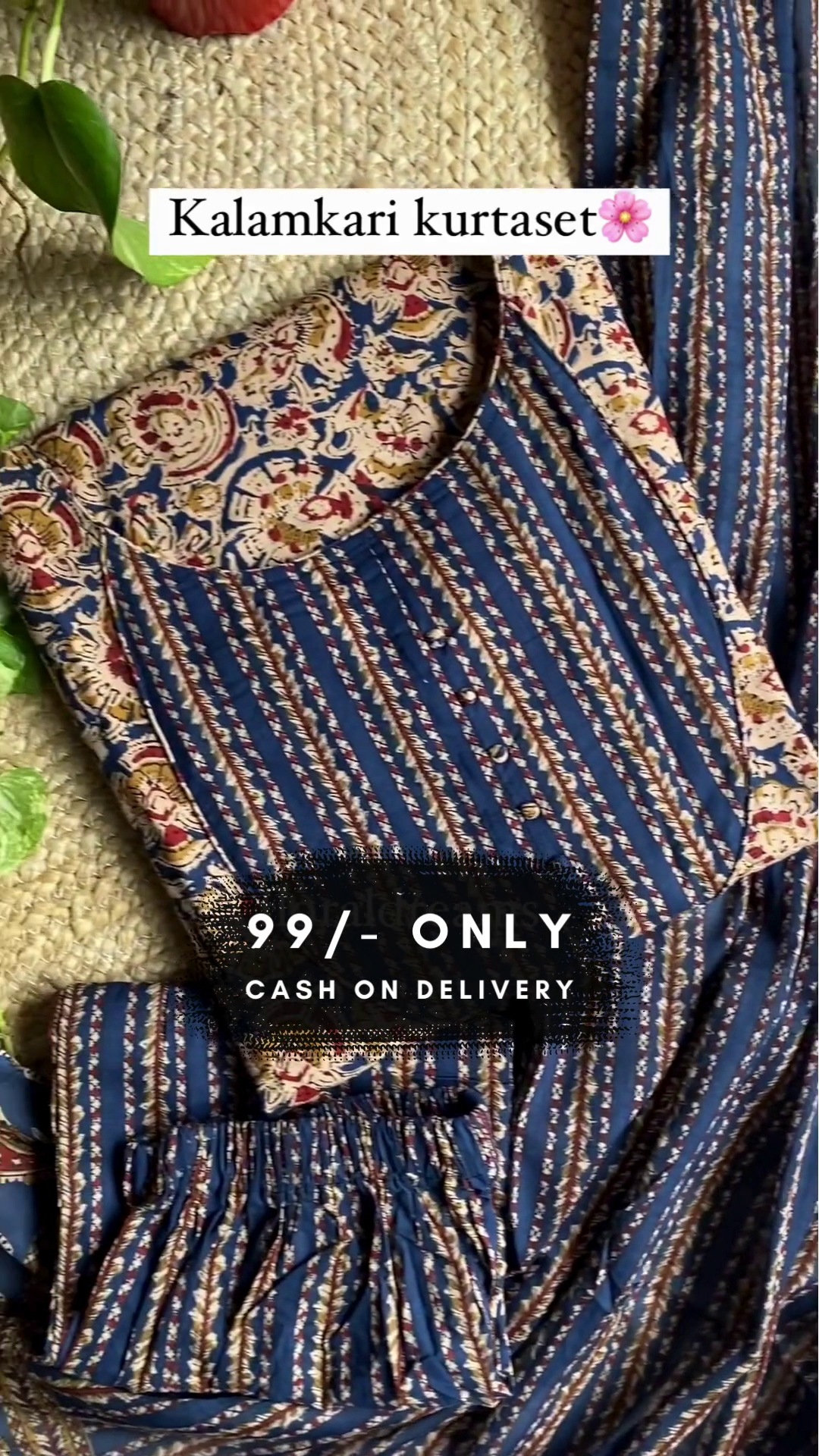 Beautiful Straight Kurti With Solid Maching Pant And Dupatta Kurta Set