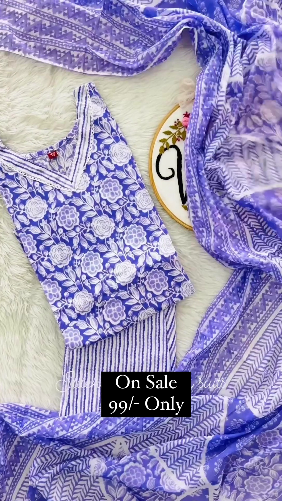 V Neck Designer Salwar With Dupatta For Women