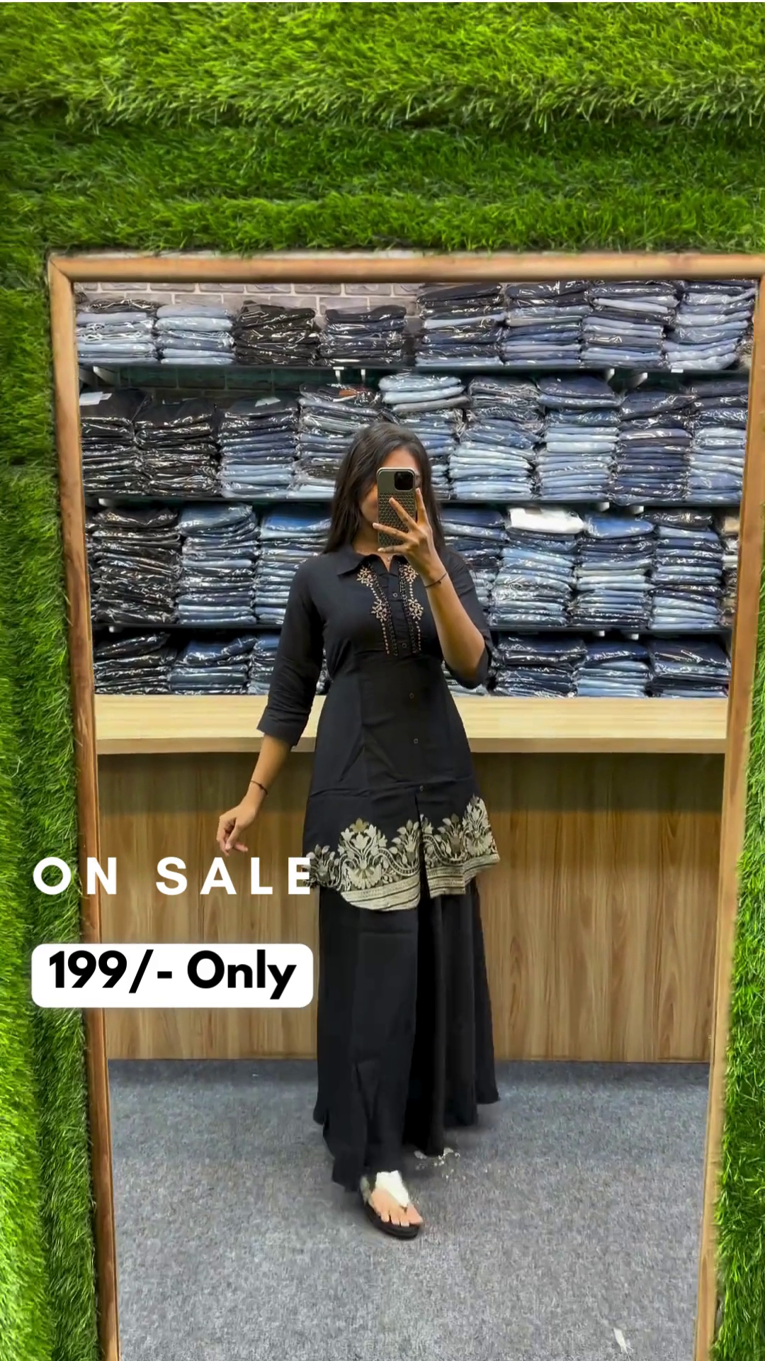 Women Embroidered Straight Kurta Set
