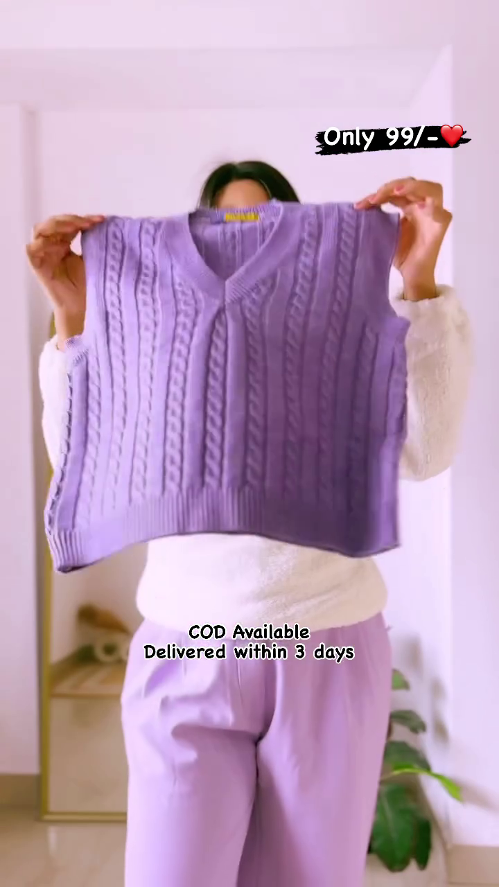 Women's Pullover Sweater 2024 Casual V-Neck Pullover Shirt Collision Color Sleeveless Sweater Vest Pullover