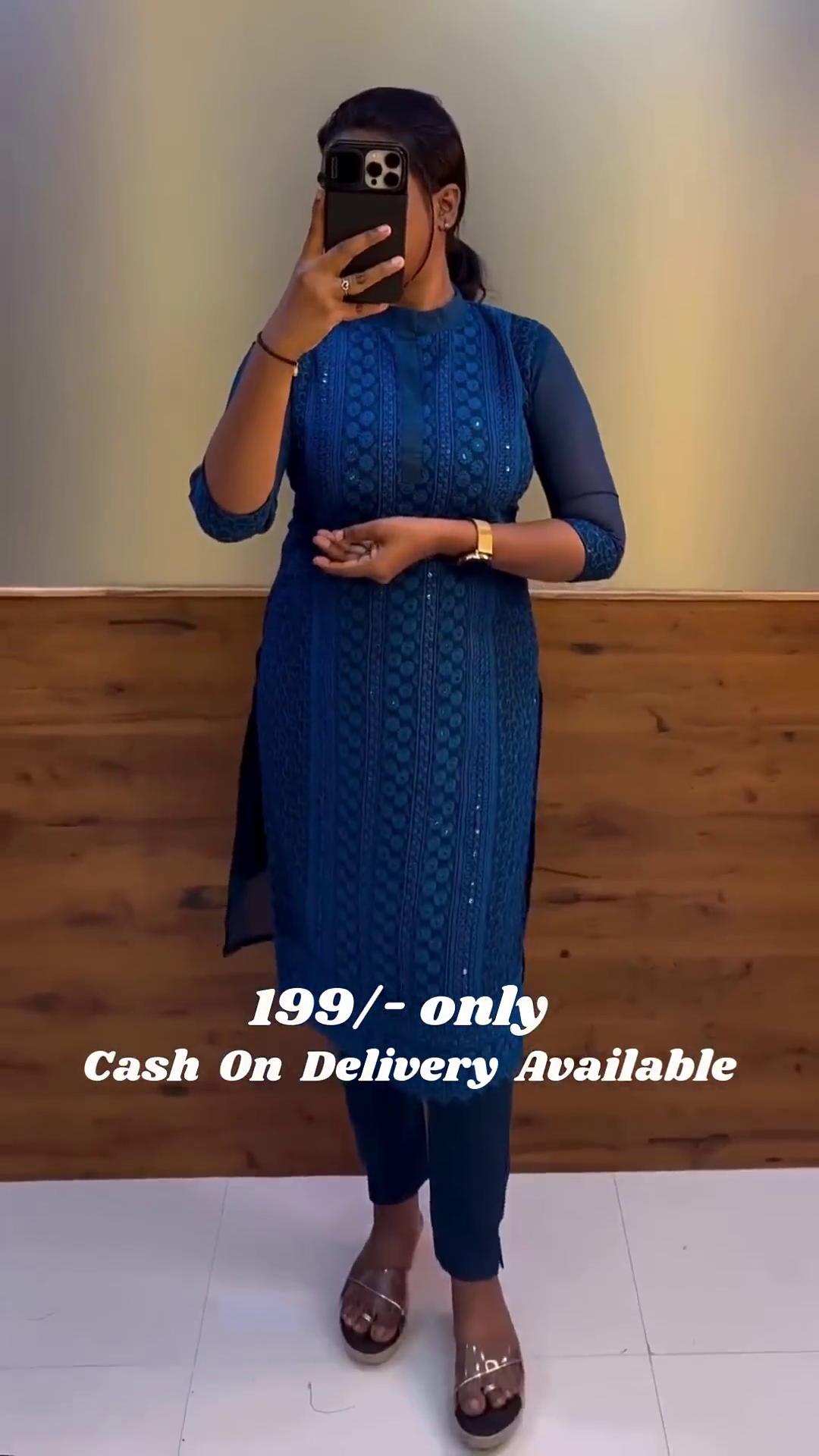 Beautiful Georgette Fabric Zikzak Woven Lines Jacket Kurta