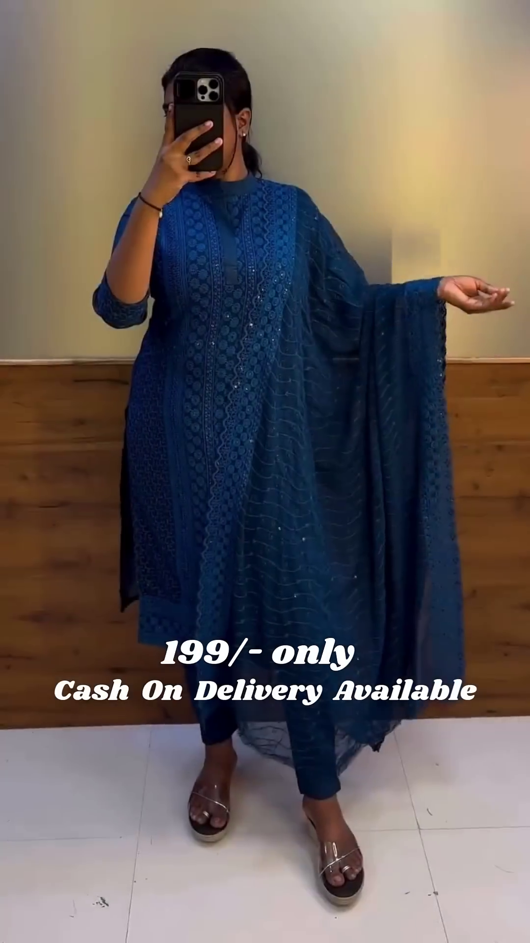 Beautiful Georgette Fabric Zikzak Woven Lines Jacket Kurta
