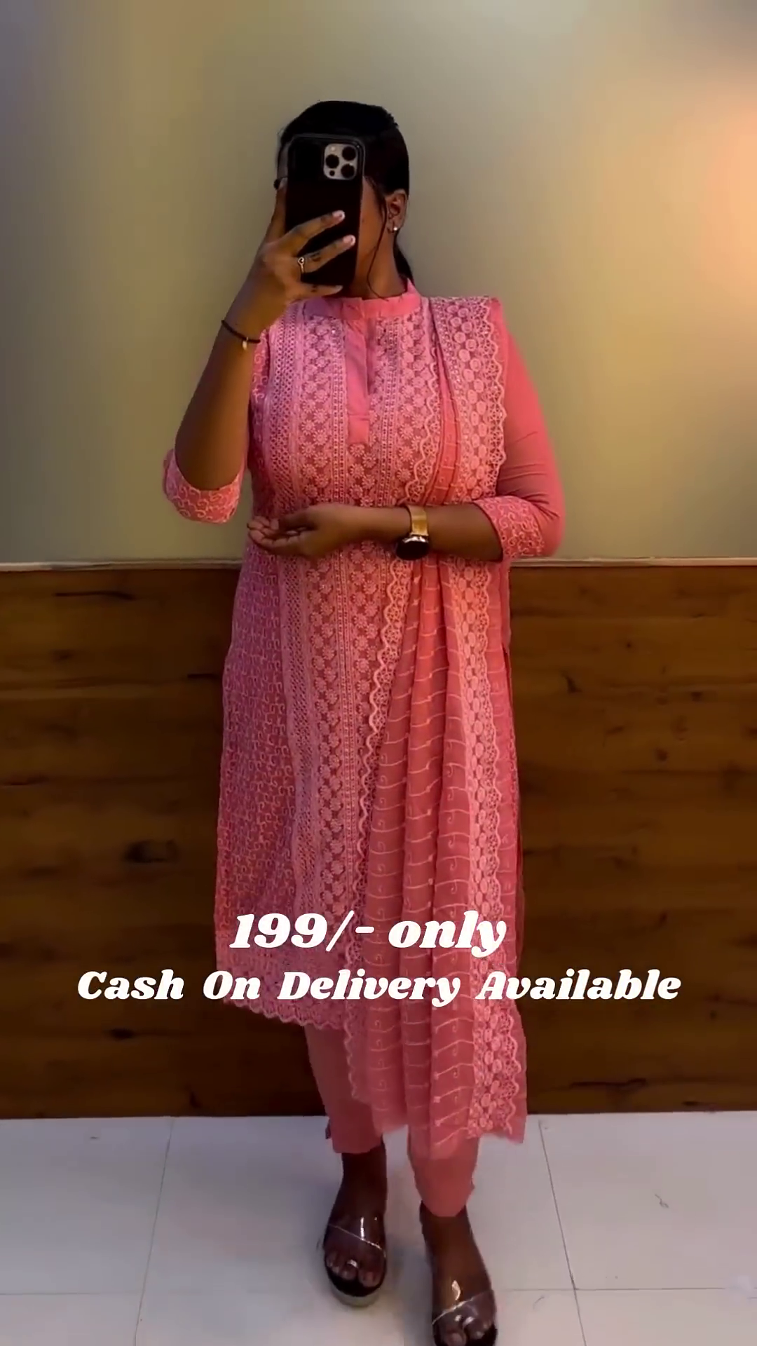 Beautiful Georgette Fabric Zikzak Woven Lines Jacket Kurta