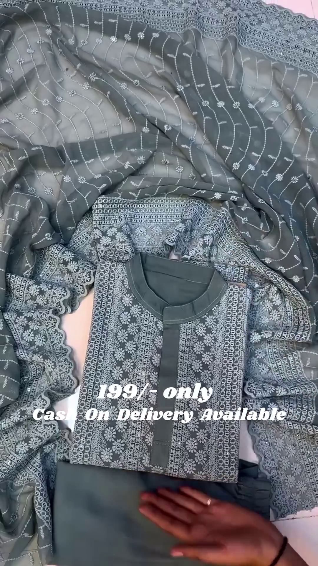 Beautiful Georgette Fabric Zikzak Woven Lines Jacket Kurta
