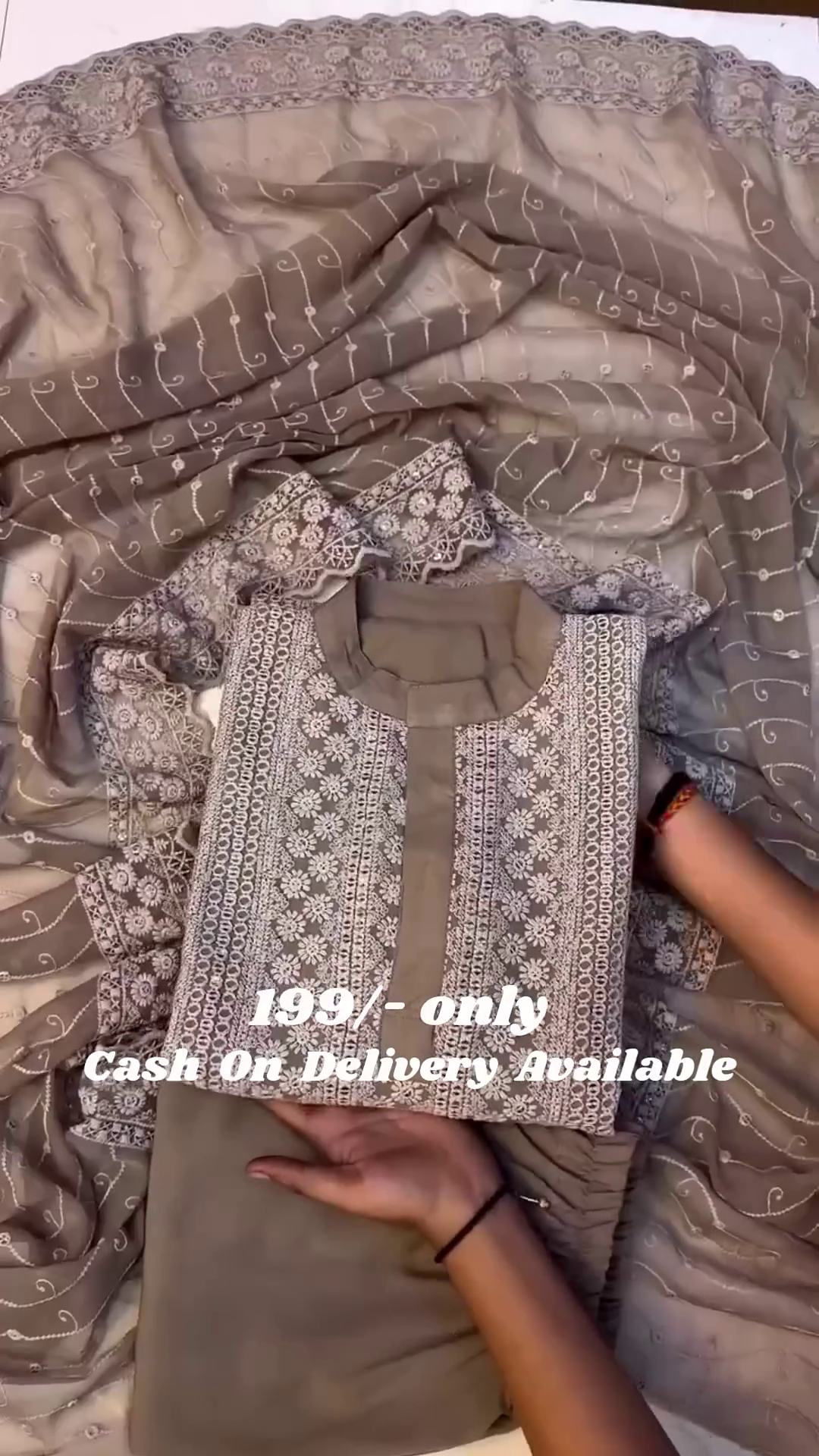 Beautiful Georgette Fabric Zikzak Woven Lines Jacket Kurta