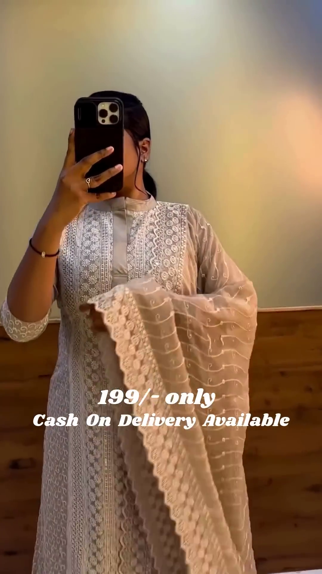 Beautiful Georgette Fabric Zikzak Woven Lines Jacket Kurta