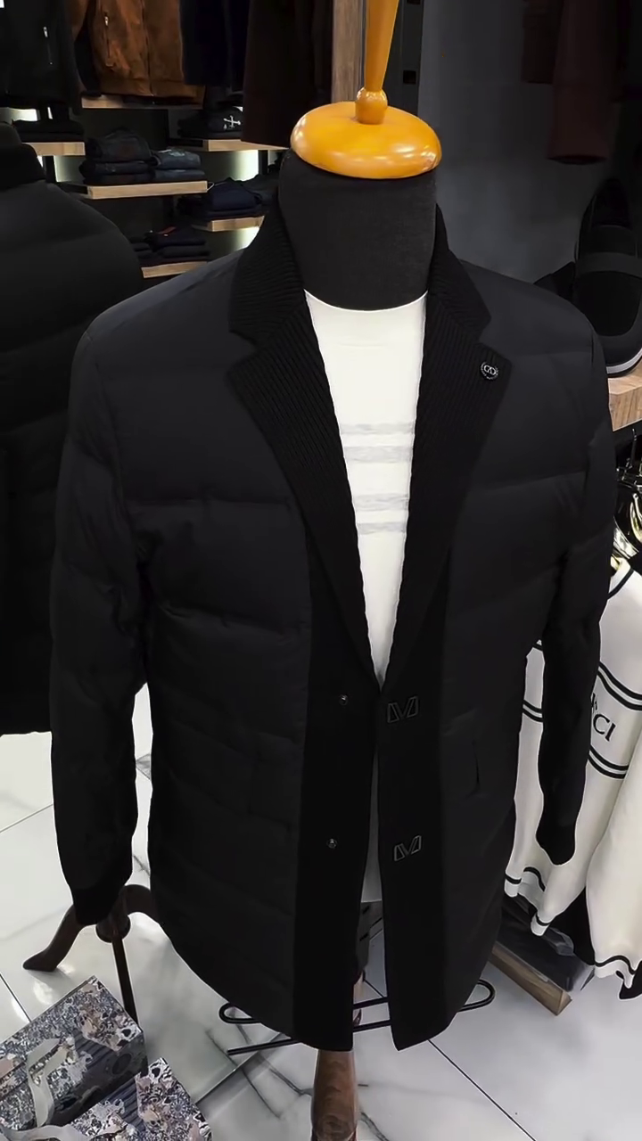 Winter Men's Down Jacket Suit Scarf Collar Down Jacket Male Winter Down Jacket Coat