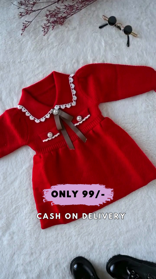 Baby Toddler Girls Princess Dress, Big Bow Long Sleeve Casual Dress With Headband Set For Holiday Party