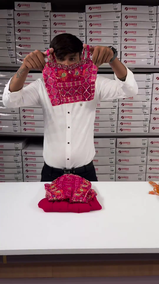 Autumnal Bloom Sequined Gharara Set with Matching Dupatta for Girls-1