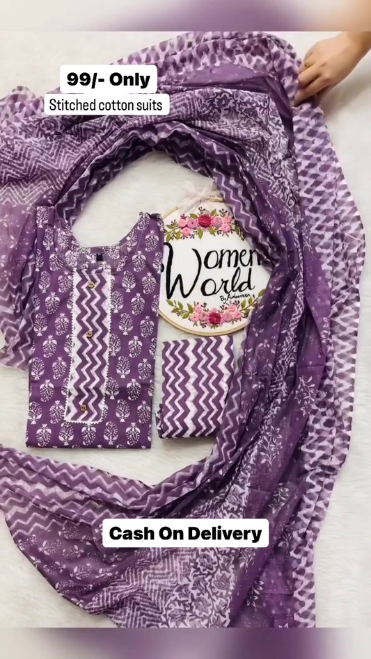Purple Haze pure cotton suits