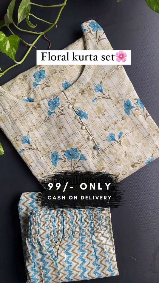 Light Sky Suit Set - Daily Casual Wear