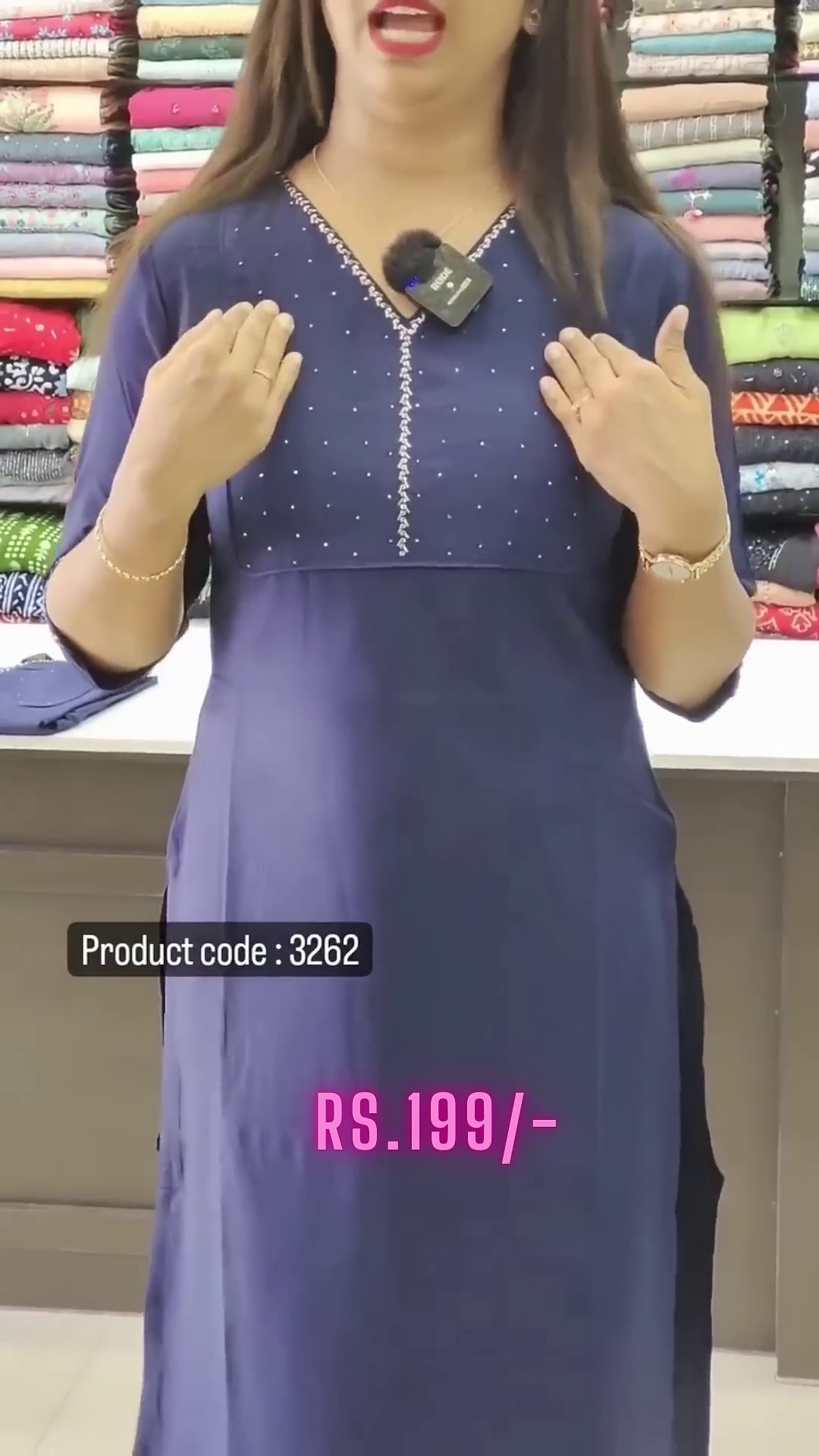 Coral Cotton Printed Kurta For Women