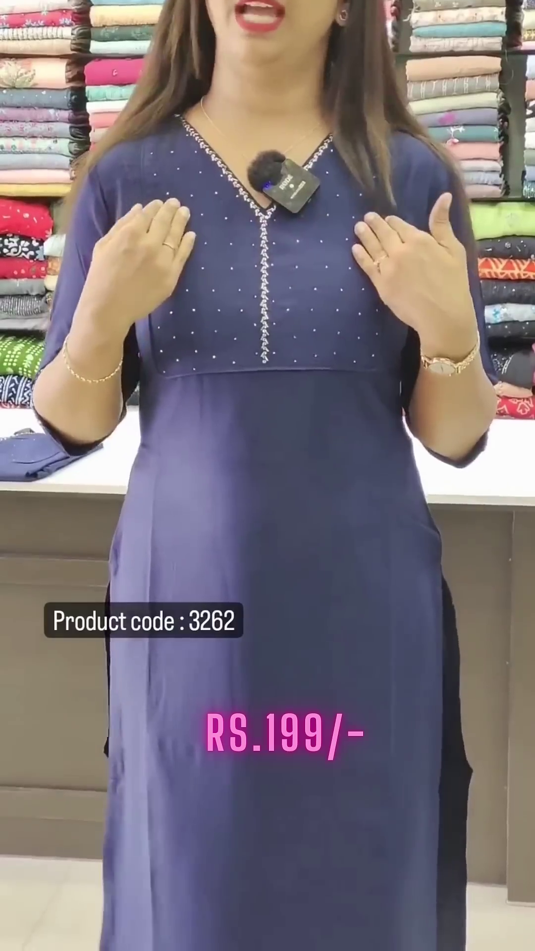 Coral Cotton Printed Kurta For Women