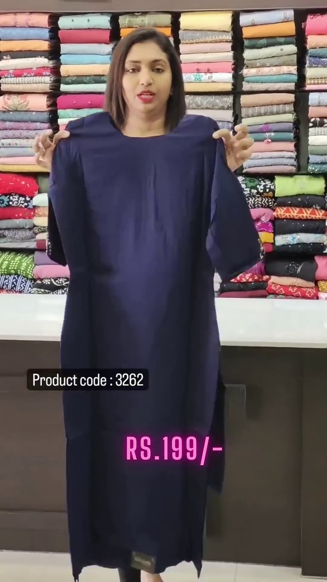 Coral Cotton Printed Kurta For Women