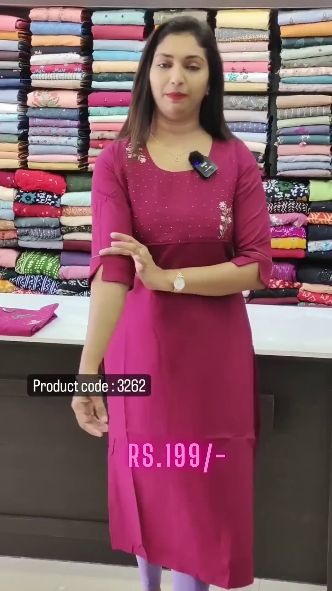 Coral Cotton Printed Kurta For Women