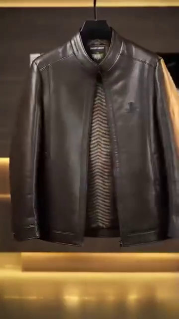 Men's Leather Jackets Casual Fashion Stand Collar Motorcycle Jacket Slim Fit Vintage Long Sleeve Autumn Winter Outdoor