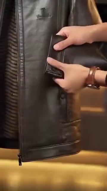 Men's Leather Jackets Casual Fashion Stand Collar Motorcycle Jacket Slim Fit Vintage Long Sleeve Autumn Winter Outdoor