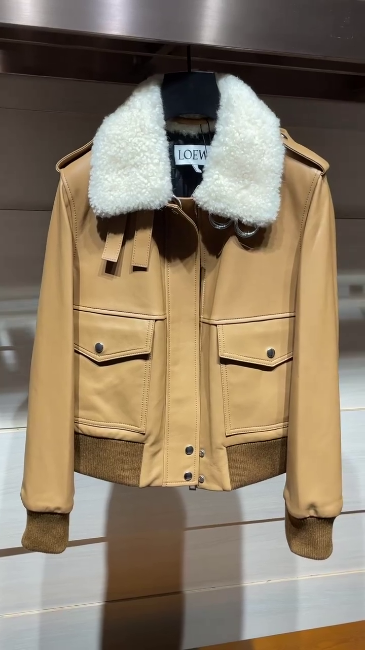 two-way zip wool jacket