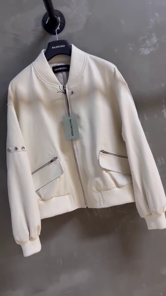 2-Way Zipped Regular Fit Contrast Blouson