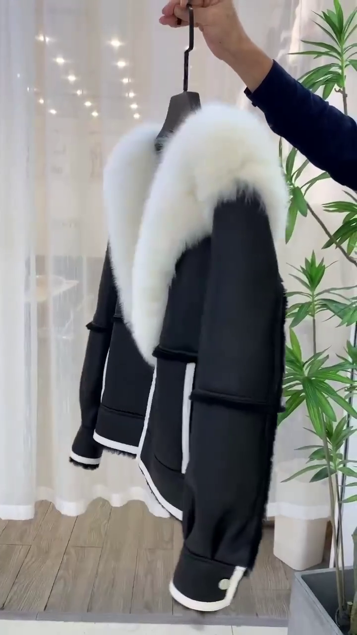 High quality luxury women's Faux Fox fur collar cuffs