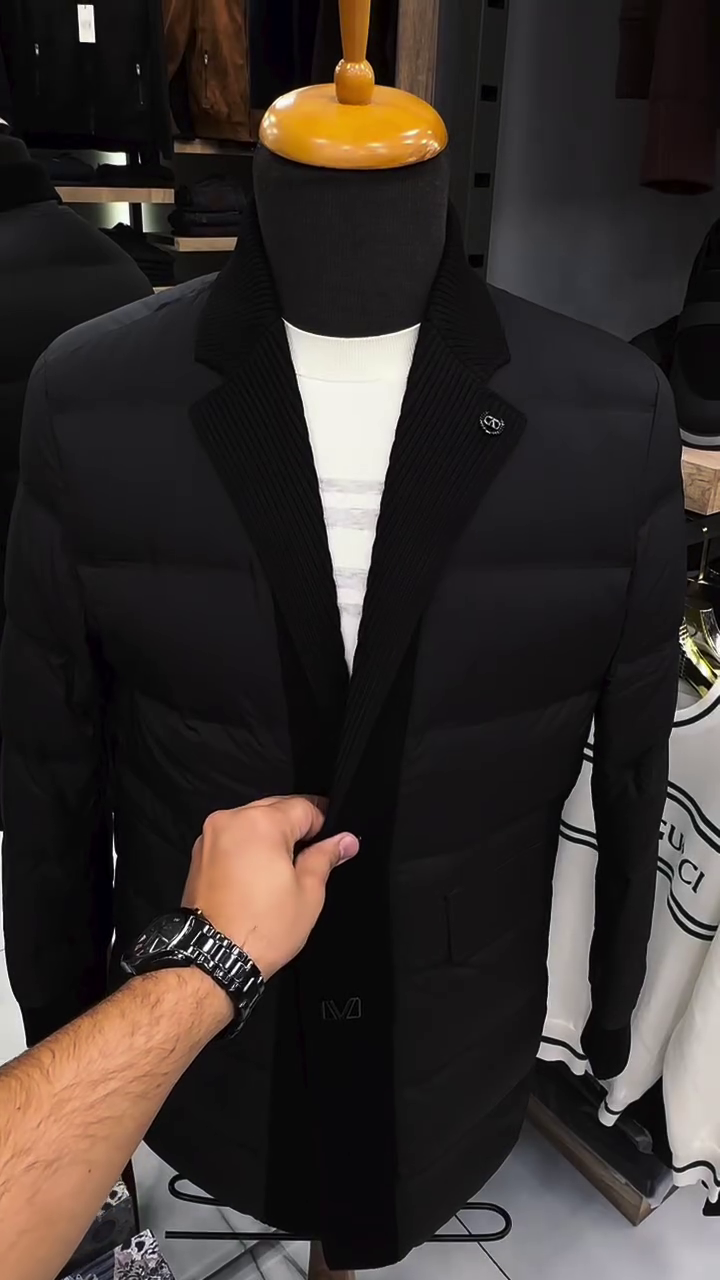 Winter Men's Down Jacket Suit Scarf Collar Down Jacket Male Winter Down Jacket Coat