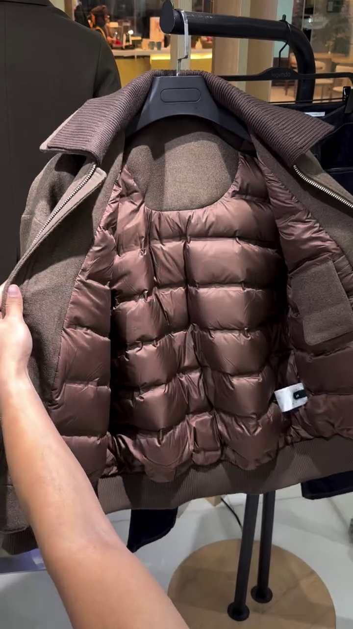 COMBINED BOMBER JACKET BROWN
