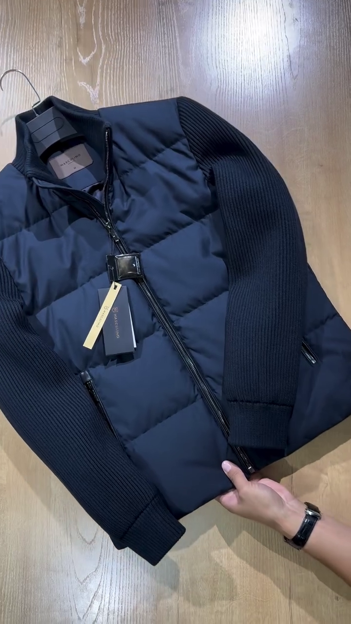 quilted-panels jacket