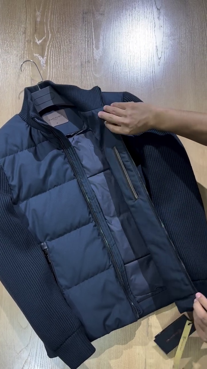 quilted-panels jacket