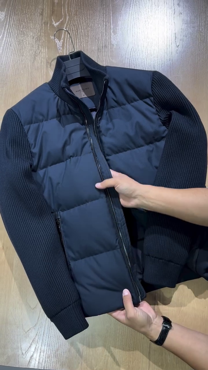 quilted-panels jacket