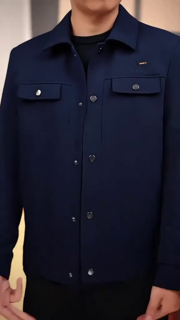 Winter Coats for Men Long Sleeve Men 1pc Button Front Pocket Overcoat Warm Jacket Outerwear