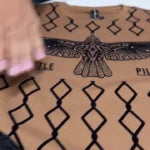 Men Printed Round Neck T-shirt Brown