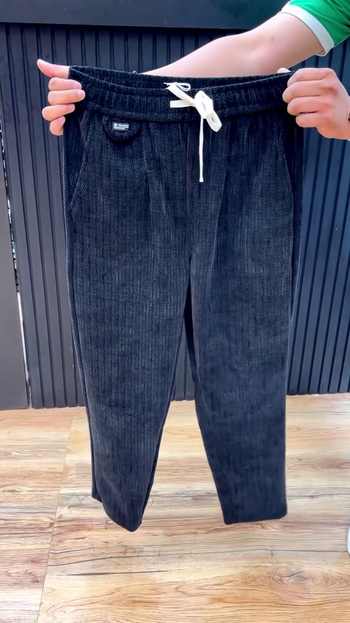Men's Comfortable Corduroy Pants | Relaxed Fit Stretch Waist Trousers for Everyday Wear