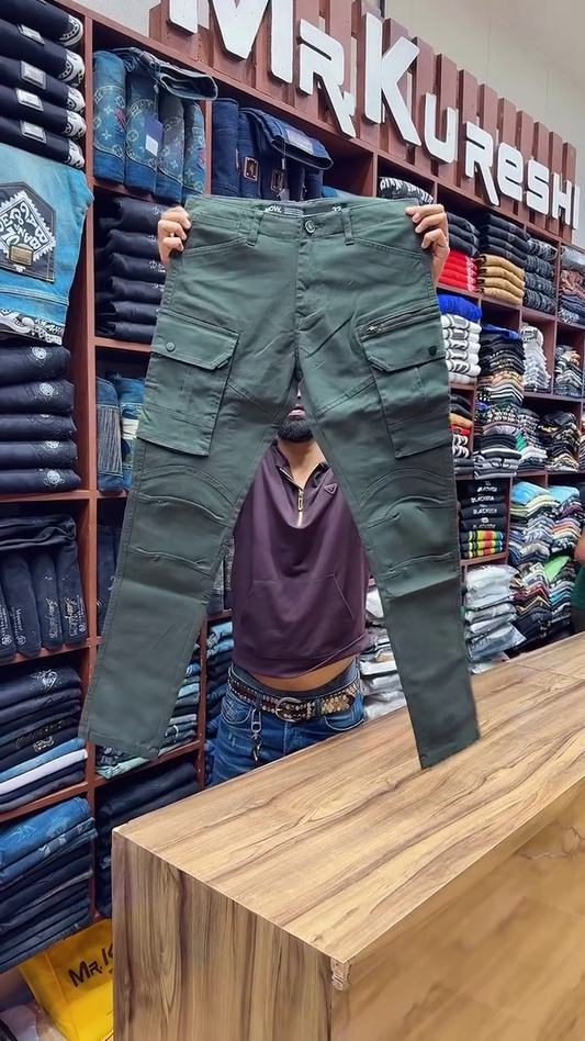 Slim Fit Cargo Pants with Insert Pockets