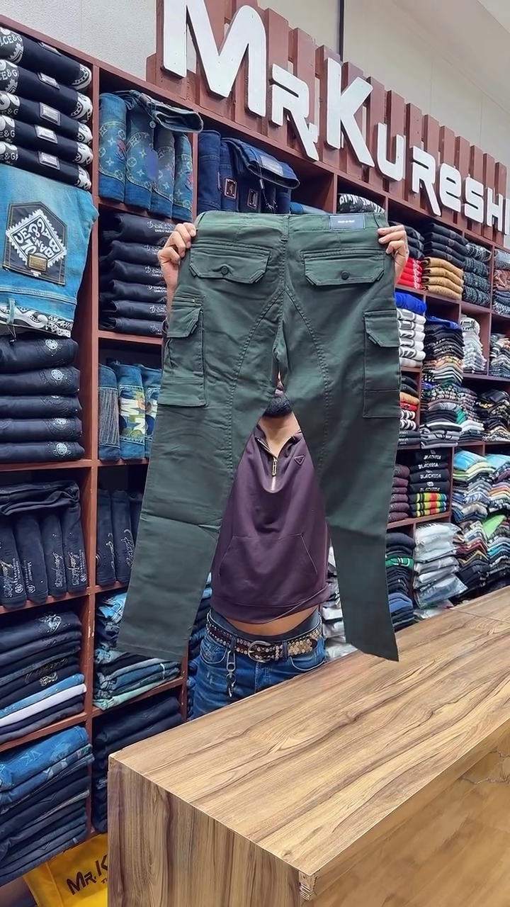 Slim Fit Cargo Pants with Insert Pockets