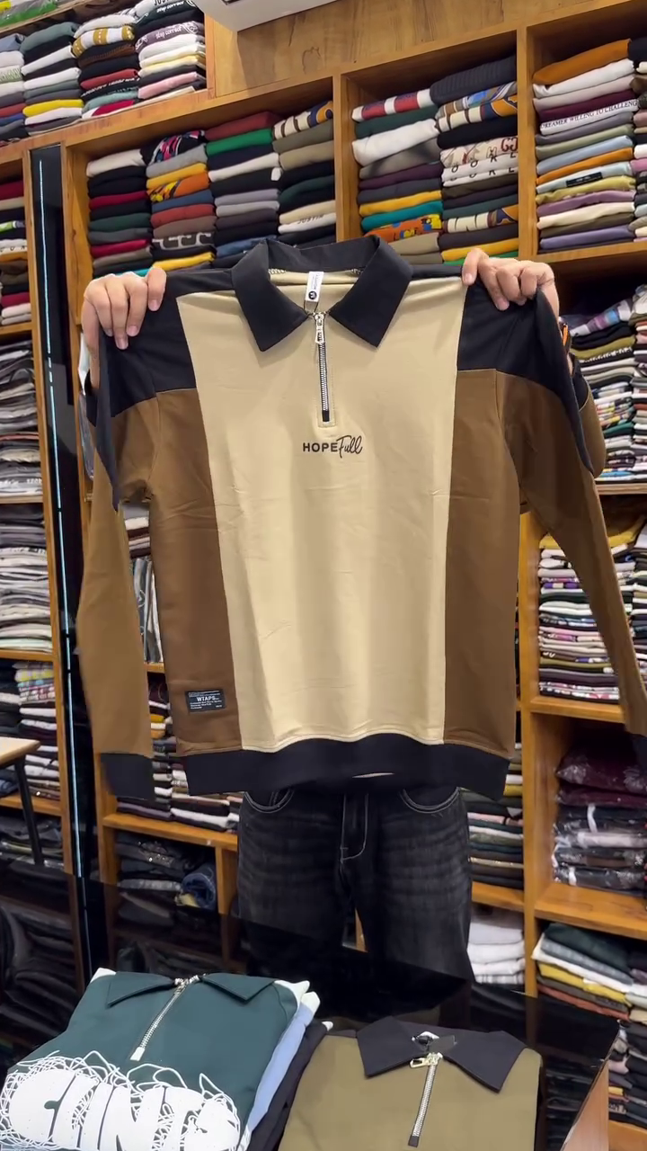 Men Full Sleeve Striped Sweatshirt
