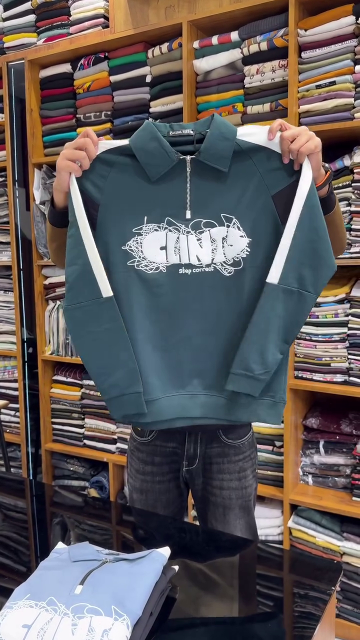 Men Full Sleeve Striped Sweatshirt