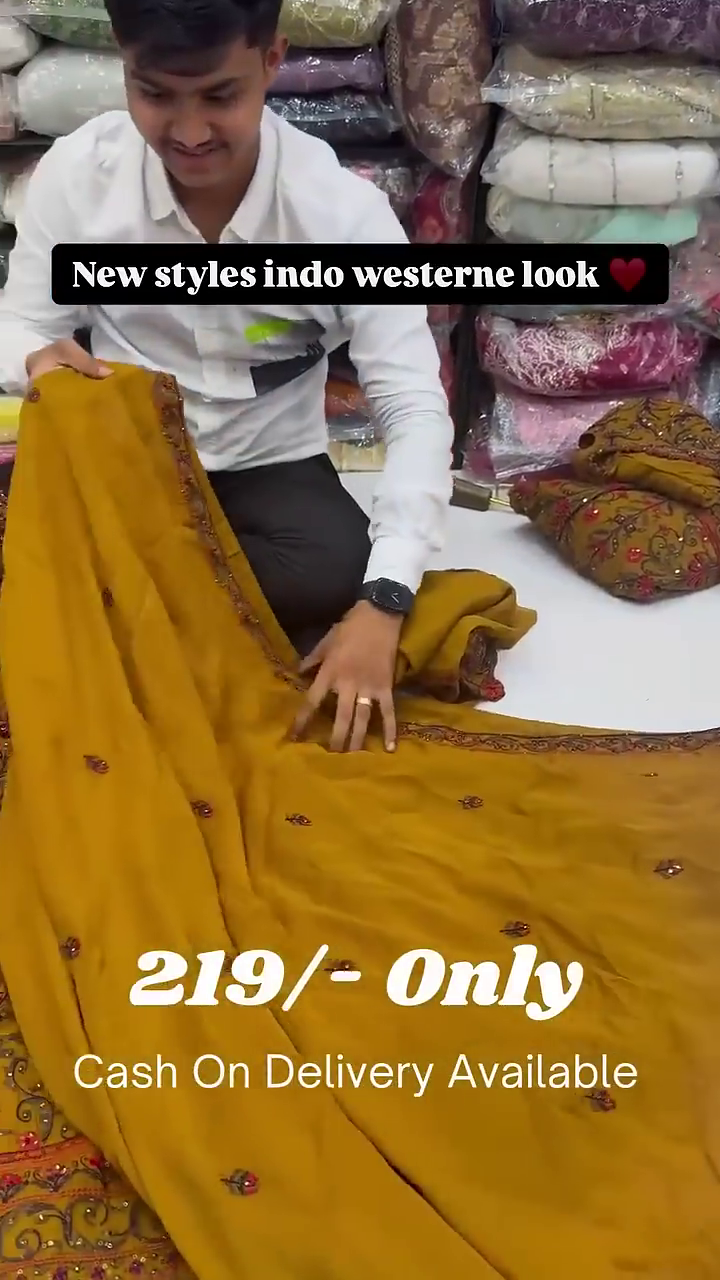 Yellow Bel Buti Patterned Stitched Suit