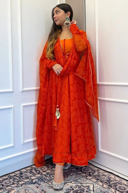 Anarkali Dress For Women, Full Flared Anarkali With Pant Dupatta Set, Full Stitched Ready Made Salwar Suit, Indian Wedding Gown, Indian Gown